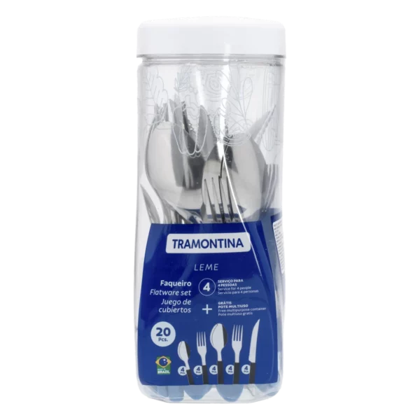 Kit de cubiertos en frasco 20pcs
