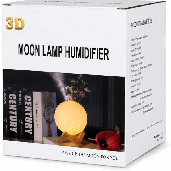 Lámpara luna con humidificador