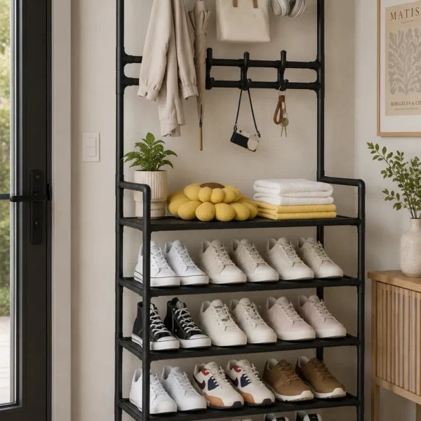 Rack organizador perchero + zapatero AY-2025