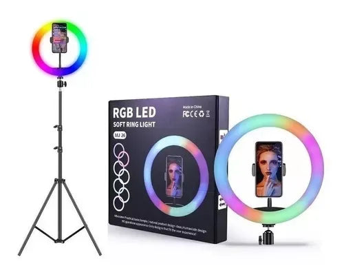 Aro led RGB 26cm / 10″ + tripode