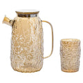 Set Jarra + Vasos de vidrio ámbar 230ml x6