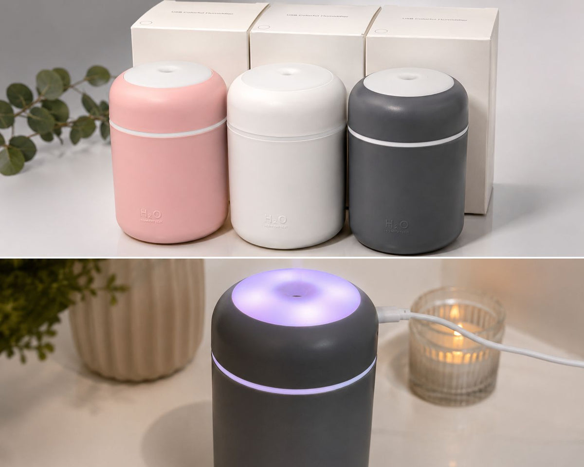 Humidificador difusor con luz LED