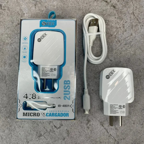 Cargador Ibek v8 4.8A IB-4801