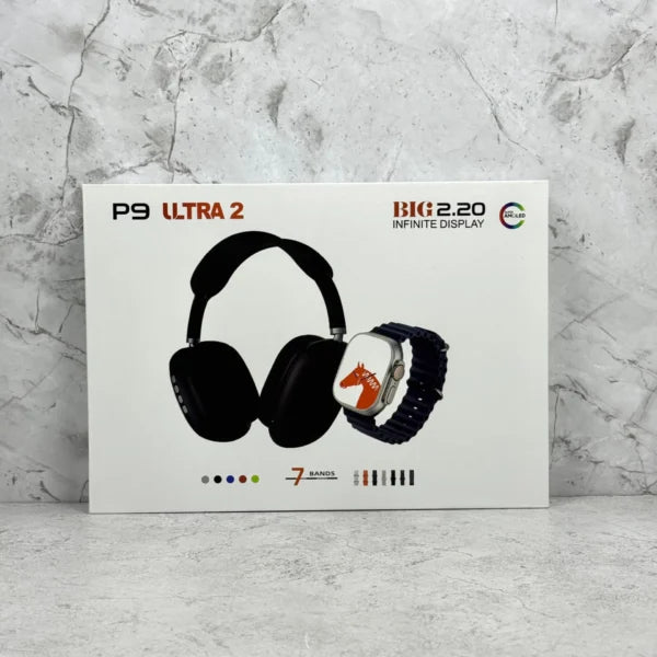 Smartwatch + Auricular P9 + 7 mallas