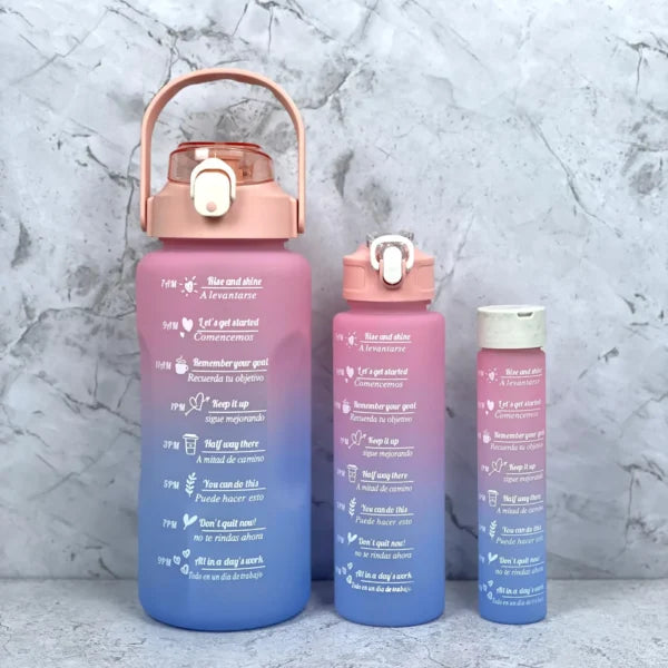 Botella motivacional 3 en 1