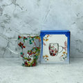 Taza floreada doble pared