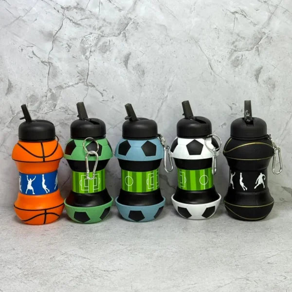Botella plegable basquet / fútbol 500ml