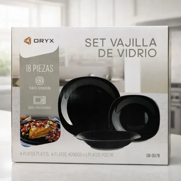 Set vajilla de vidrio Oryx 18 pcs