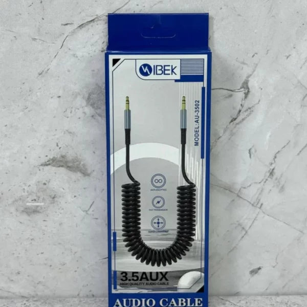 Cable auxiliar Ibek 1.5m espiral AU-3502