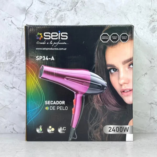 Secador de pelo con difusor y accesorios SP34-4 Seis