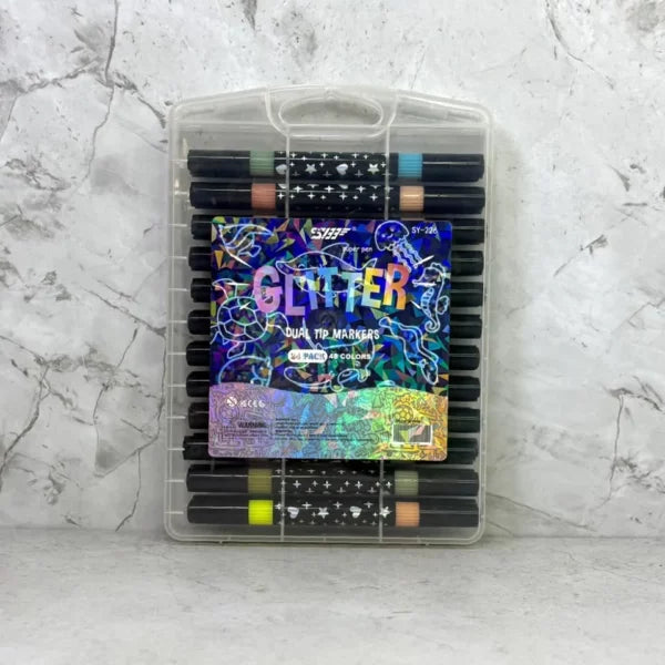 Marcador con glitter 24 pcs SY-226