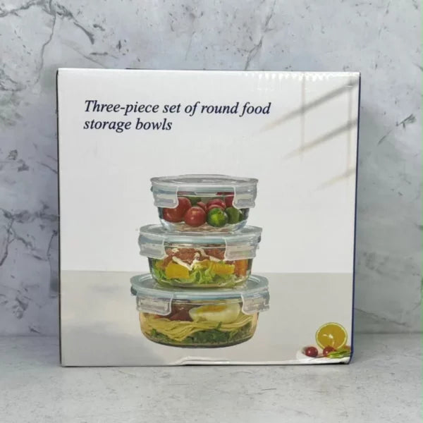 Tuppers de vidrio x3 pcs